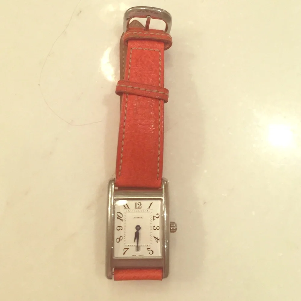 Coach watch. Orange band